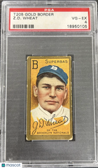 1911 T205 Gold Border Z. D. Wheat PSA 4
