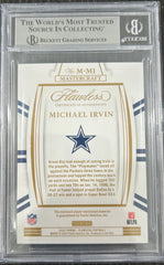 2022 Panini Flawless Mastercraft Materials Sapphire Michael Irvin #MMI BGS 9