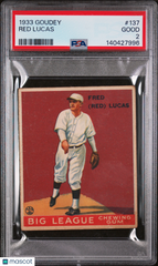 1933 Goudey Red Lucas #137 PSA 2