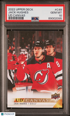 2022 Upper Deck UD Canvas Jack Hughes #C49 PSA 10