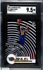 2020 Donruss Optic LeBron James #9 Minus 3, 2, SGC 9.5