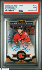 2015 O-Pee-Chee Platinum Sam Bennett #170 Autograph PSA 9