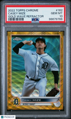 2022 Topps Chrome Casey Mize #162 Gold Wave Refractor PSA 10