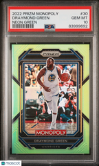 2022 Panini Prizm Monopoly Draymond Green #30 Neon Green PSA 10