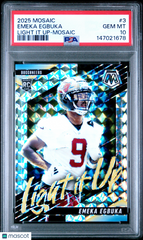 2025 Panini Mosaic Light It Up Emeka Egbuka #3 PSA 10