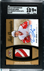 2015 Fleer Showcase Dylan Larkin #190 Hot Prospects Patch Autograph SGC 9 Auto 10
