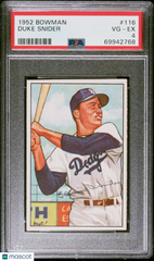 1952 Bowman Duke Snider #116 PSA 4