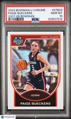 2023 Bowman University Chrome 2007-08 Bowman Paige Bueckers #07B23 PSA 10