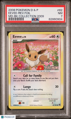 2008 Pokemon Diamond & Pearl Majestic Dawn Eevee-Rev. Foil #62 MD-BK Collection 2009 PSA 7