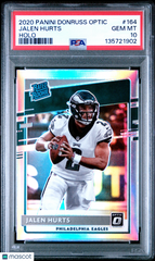 2020 Panini Donruss Optic Jalen Hurts #164 Holo PSA 10