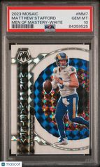2023 Panini Mosaic Men Of Mastery Matthew Stafford #MM7 White PSA 10