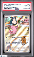 2024 Pokemon TWM EN-Twilight Masquerade Chansey Illustration Rare PSA 10 #187