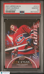2021-2022 Upper Deck UD Canvas Cole Caufield #C211 PSA 10