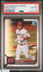 2022 Bowman Chrome Mike Trout #13 Refractor PSA 10