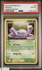 2006 Pokemon EX Legend Maker Grimer #54 Legend Maker PSA 8
