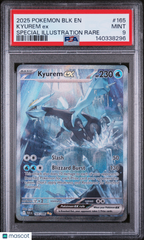 2025 Pokemon BLK EN-Black Bolt Kyurem EX Special Illustration Rare PSA 9 #165