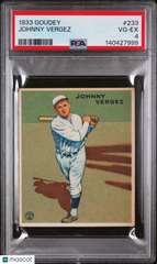 1933 Goudey Johnny Vergez #233 PSA 4