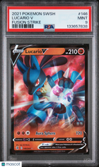 2021 Pokemon Sword & Shield Fusion Strike Lucario V Fusion Strike PSA 9 #146