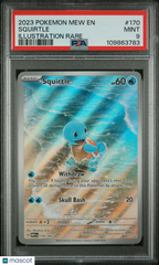 2023 Pokemon Mew EN-151 Squirtle #170 Illustration Rare PSA 9