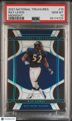 2021 Panini National Treasures Ray Lewis #19 Midnight 05/20 PSA 10