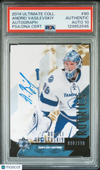 2014 Ultimate Collection Andrei Vasilevskiy #90 Autograph 090/299 PSA A Auto 10