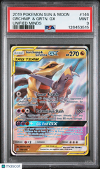 2019 Pokemon Sun & Moon Unified Minds Grchmp. & Grtn. GX #146 Unified Minds PSA 9