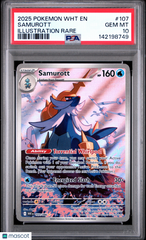 2025 Pokemon WHT EN-White Flare Samurott Illustration Rare PSA 10 #107