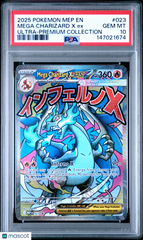 2025 Pokemon Mep EN-Me Black Star Promo Mega Charizard X EX Ultra-Premium Collection PSA 10 #023