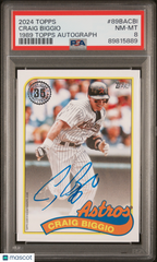 2024 Topps 1989 Topps Baseball Autographs Craig Biggio #89BACBI PSA 8