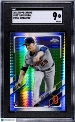 2021 Topps Chrome Tarik Skubal #103 Prism Refractor SGC 9