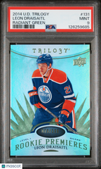 2014 Upper Deck Trilogy Leon Draisaitl #131 Radiant Green 079/199 PSA 9