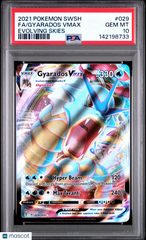 2021 Pokemon Sword & Shield Evolving Skies Gyarados VMAX Fa Evolving Skies PSA 10 #029