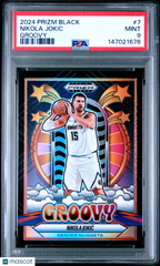 2024 Panini Prizm Black Groovy Nikola Jokic #7 PSA 9
