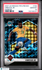 2021-2022 Panini Mosaic FIFA Road To World Cup Vinicius JR. #163 Genesis PSA 10