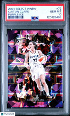 2024 Panini Select WNBA Caitlin Clark #72 Purple Ice PSA 10