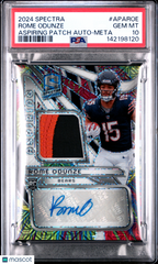 2024 Panini Spectra Aspiring Patch Autographs Rome Odunze #APAROE Meta PSA 10