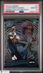 2023 Panini Illusions Jaxon Smith-Njigba #91 Trophy Collection Dots PSA 10