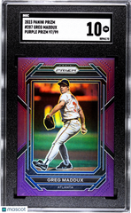 2023 Panini Prizm Greg Maddux #287 Purple SGC 10