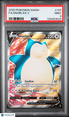 2020 Pokemon Sword & Shield Snorlax V #197 Fa PSA 9