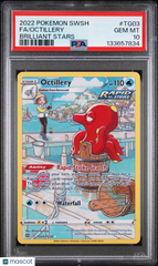 2022 Pokemon Sword & Shield Brilliant Stars Octillery Fa Brilliant Stars PSA 10 #TG03
