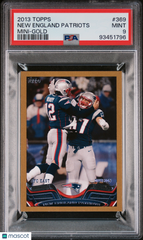 2013 Topps New England Patriots #369 Mini Gold PSA 9