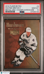 2012 Fleer Retro Metal Universe Championship Hardware Wayne Gretzky #9 Unv. Champ. Hardware PSA 10