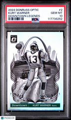 2024 Panini Donruss Optic Downtown Legends Kurt Warner #2 PSA 10