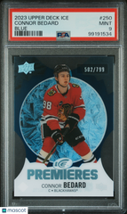 2023 Upper Deck Ice Connor Bedard #250 Blue 502/799 PSA 9