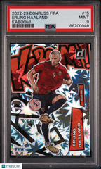 2022 Panini Donruss FIFA Kaboom! Erling Haaland #15 PSA 9
