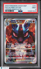 2023 Pokemon Swsh Black Star Promo Lucario VSTAR Fa Crown Zenith Etb PSA 9 #291
