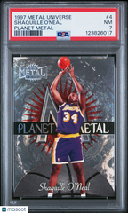1997 Metal Universe Planet Metal Shaquille O'Neal #4 PSA 7