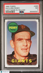 1969 Topps Gaylord Perry #485 Last Name In Yellow PSA 7