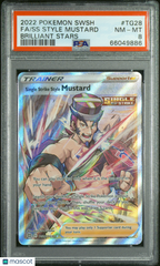2022 Pokemon Sword & Shield Brilliant Stars SS Style Mustard Fa Brilliant Stars PSA 8 #TG28