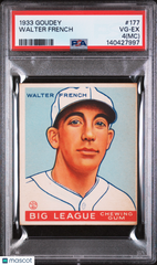 1933 Goudey Walter French #177 MC PSA 4